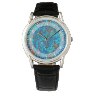 Montre Shattuckite à motif bleu