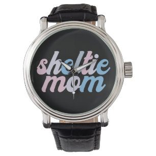 Montre Sheltie Mom Shetland Sheepdog Chien Typographie