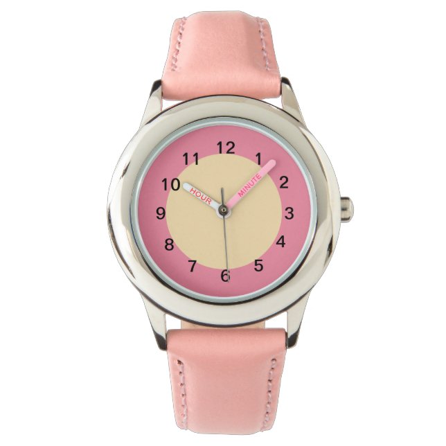 Montre Sherbet rose et Pêche (devant)