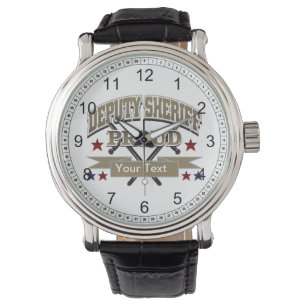 Montre Shérif adjoint fier fait sur commande