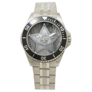Montre Shérif-Classique d'acier inoxydable