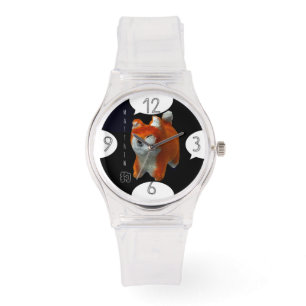 Montre Shiba Puppy 3D Art Chien Année Anniversaire Nom W