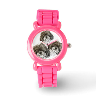 Montre Shih Tzu Watch avec des oeuvres d'art originales