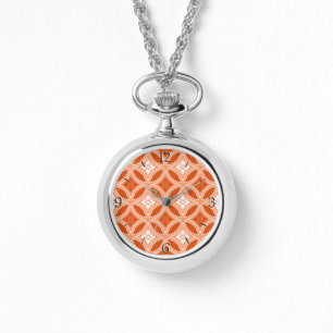 Montre Shippo avec Motif Fleur, Mandarin Orange