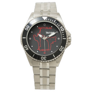 Montre Shotokan Karate Black Belt Custom Name Watch