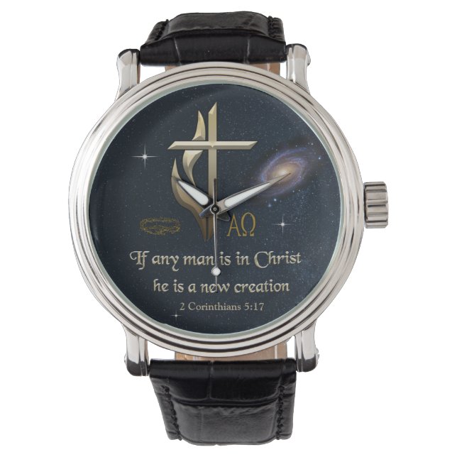 Montre Si un homme est en Christ, il est une nouvelle cré (devant)