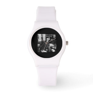 Montre Sigmund Freud et Cat Citation Femmes Silicone Watc