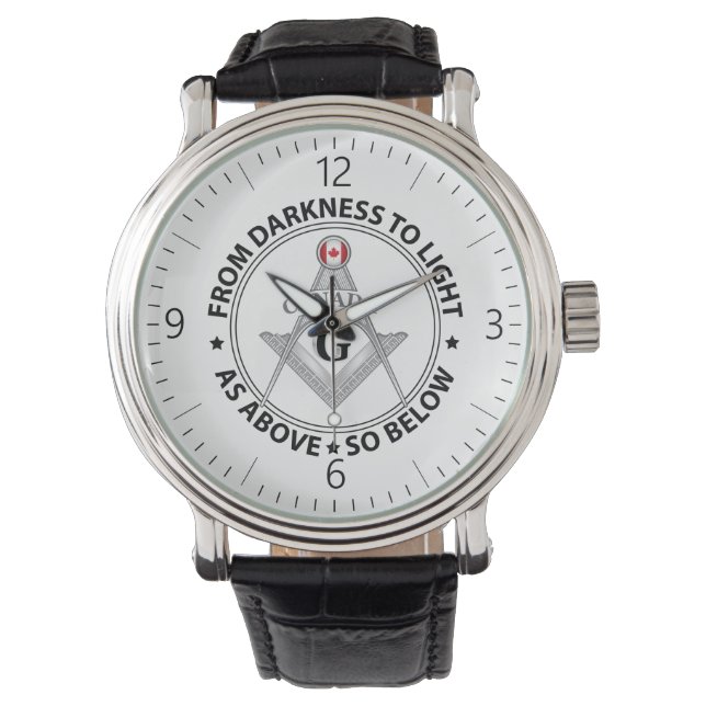 Montre Signe de la franc-maçonnerie Canada (devant)