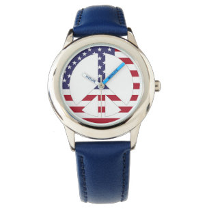 MONTRE SIGNE DE PAIX DU DRAPEAU AMÉRICAIN