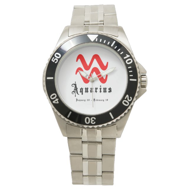 Montre Signe du Verseau Astrologie Zodiaque (devant)