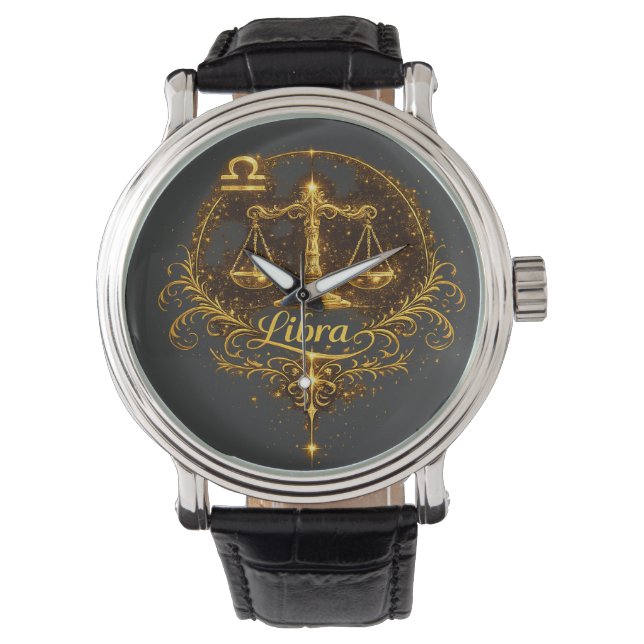 Montre Signe du zodiaque Libra Unique, signe stellaire   (devant)