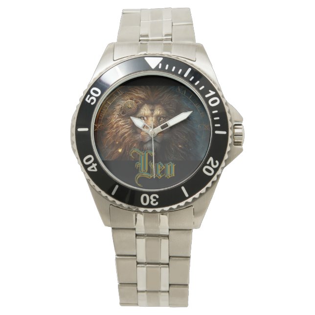 Montre Signe du zodiaque Lion (devant)