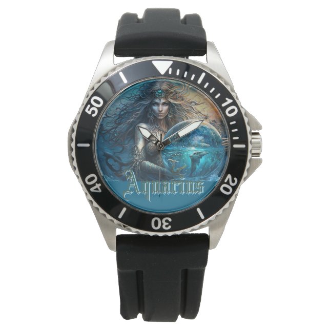 Montre Signe du zodiaque Verseau (devant)