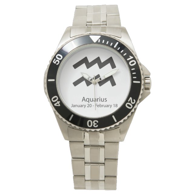 Montre Signe du zodiaque Verseau Astrologie (devant)