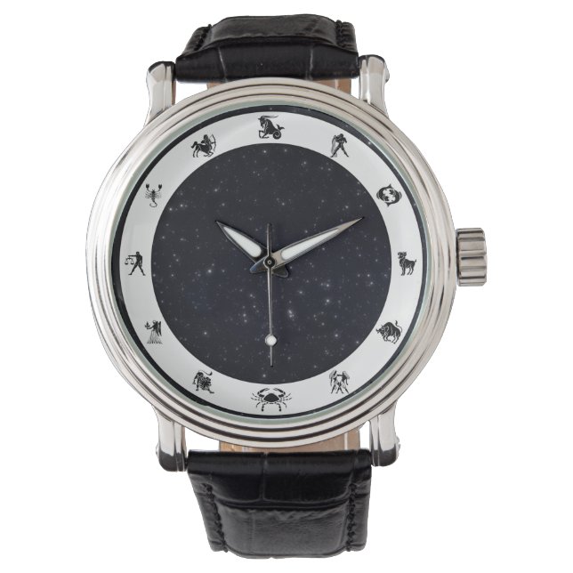 Montre SIGNE Zodiaque / Symbole avec étoiles (devant)