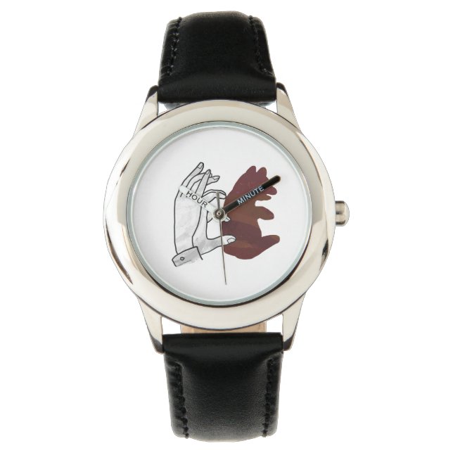 Montre Silhouette à la main Cube d'ours Brown (devant)