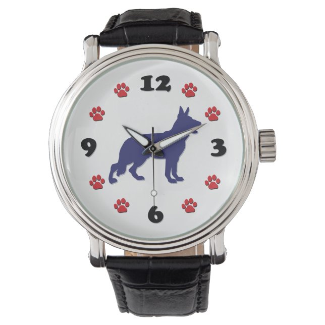 Montre Silhouette berger allemand (devant)