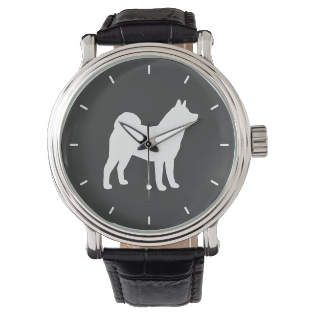 Montre Silhouette d'Akita (devant)
