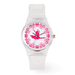 Montre Silhouette Danseuse de cadre rose