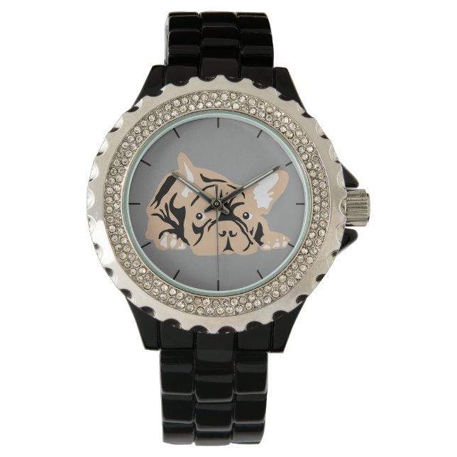 Montre Silhouette de Bouledogue Français (devant)