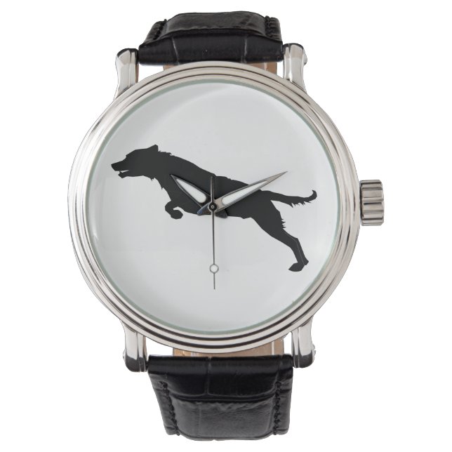Montre Silhouette de chien de saut (devant)
