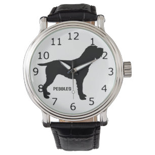 Montre Silhouette de chien griffon à pointes À poils durs