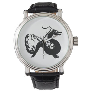Montre Silhouette de dragon asiatique