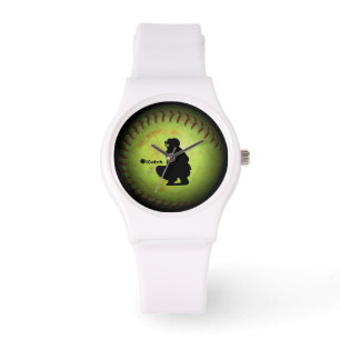 Montre silhouette de joueuse de softball iCatch