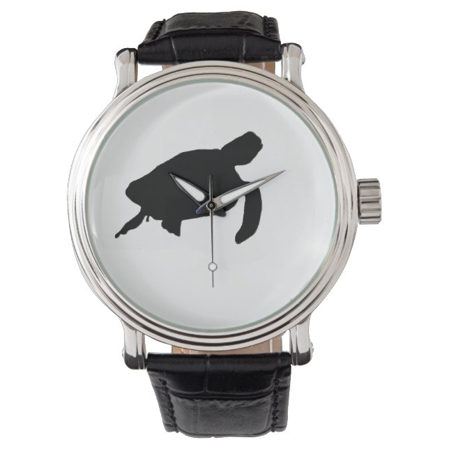 Montre Silhouette de la tortue de mer (devant)