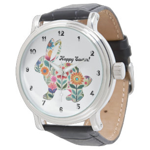 Montre Silhouette de lapin de Pâques