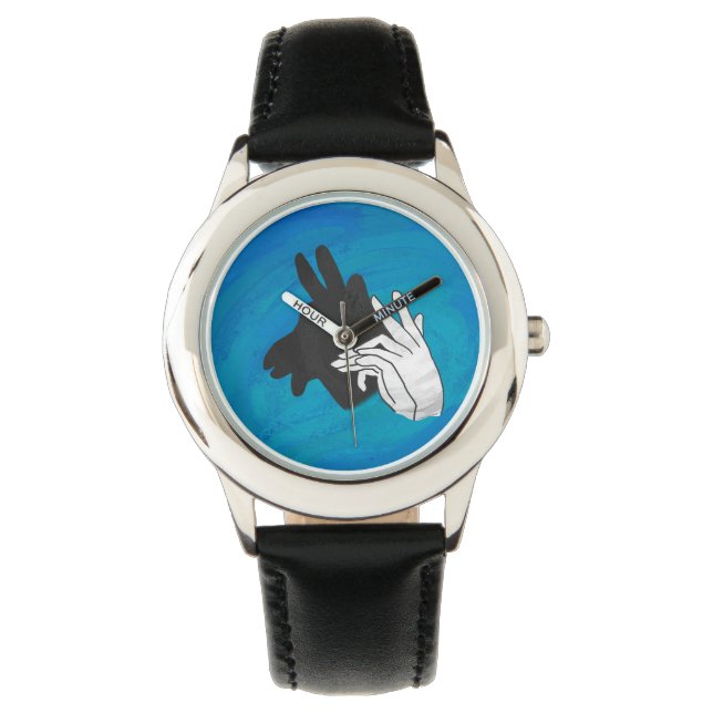 Montre Silhouette de main Billy Chèvre Bleu (devant)