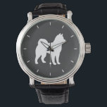Montre Silhouette de Malamute en Alaska<br><div class="desc"></div>
