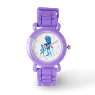 Montre Silhouette de poulpe aquarelle