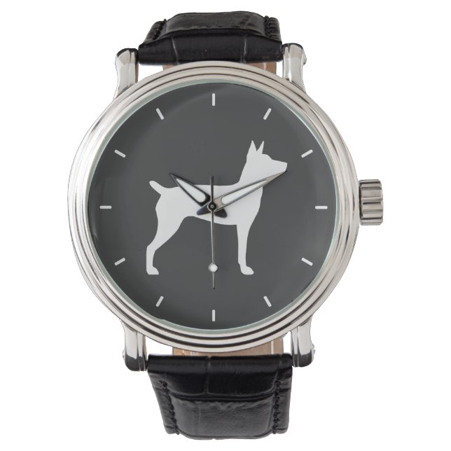Montre Silhouette de Rat Terrier (devant)