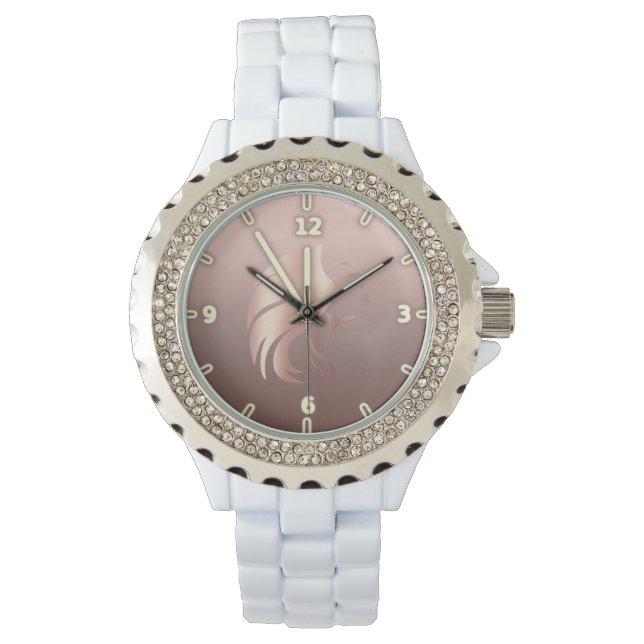 Montre Silhouette de visage cool, Fille (devant)