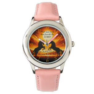 Montre silhouette d'étalon noir
