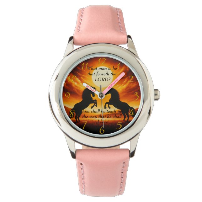 Montre silhouette d'étalon noir (devant)