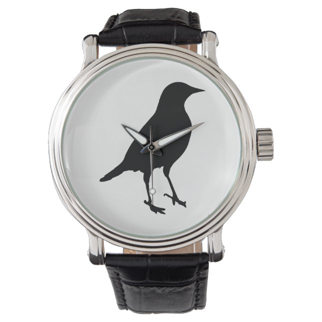 Montre Silhouette d'oiseau (devant)