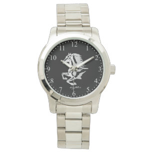 Montre Silhouette du cheval d'argent