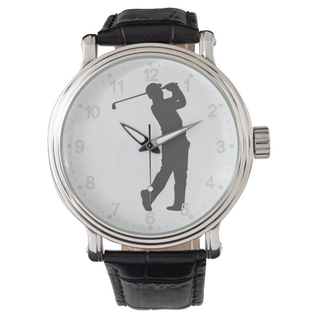 Montre Silhouette du joueur de golf (devant)