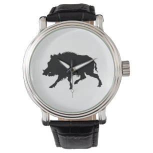 Montre Silhouette élégante de sanglier ou de porc sauva