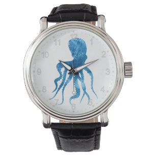 Montre Silhouette octopique aquarelle