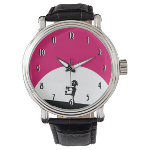 Montre Silhouette Zombie avec Pleine lune