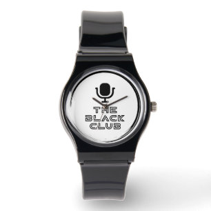 Montre Silicone Black Club Watch avec logo noir