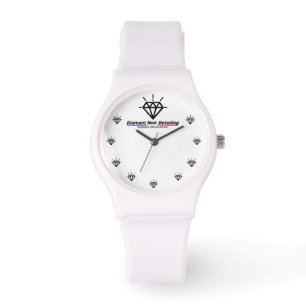 Montre Silicone Diamant Noir Detailing