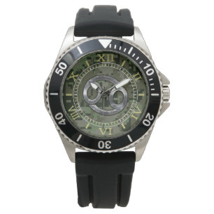 Montre Silver Cancer Zodiac Connexion Camo Cadran Vert
