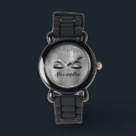 Montre Silver Glitter Sparkle Eyelashes Monogram<br><div class="desc">Argent Faux Parties scintillant à étincelles métalliques brossé Monogramme en métal Nom et cils initiaux (cils), Extensions d'éryélash et montre maquillage des yeux. Cela rend le cadeau parfait pour 16 ans, mariage, douche nuptiale, anniversaire, baby shower ou bachelorette cadeau pour quelqu'un décorant sa chambre dans le style cool de tendance....</div>