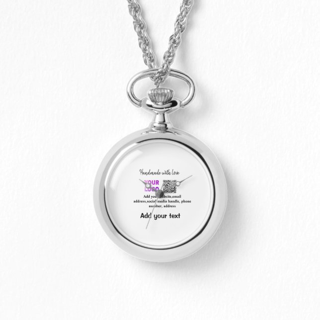 Montre Simple code QR minimal ajouter un logo scan nom du (Recto)