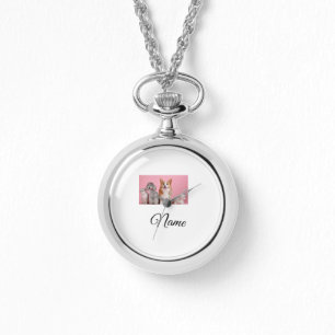 Montre Simple coloré animal ajouter nom photo personnalis