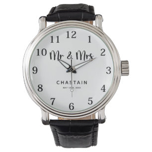 Montre Simple, M. & Mme Monogramme Mariage